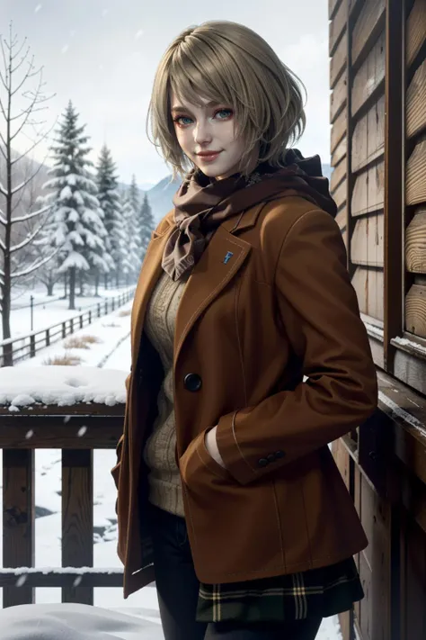 ((ultra detailed, masterpiece, best quality))
<lora:RE4Ashley:0.8>
RE4Ashley, 1girl, solo, blonde hair, in a winter wonderland, cowboy shot, winter clothing, smile