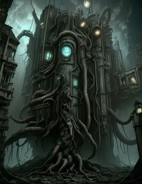 ((best quality)), ((masterpiece)), ((realistic)), (detailed),DreadTech__Boreatures/random__, scifi, tech, futuristic, ((masterpiece)), 8K, HDR, <lora:DreadTech:1>