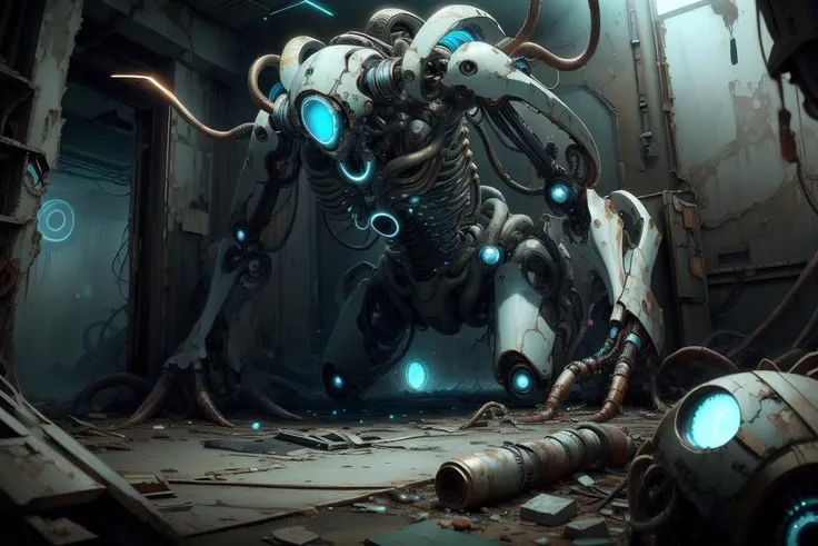 ((best quality)), ((masterpiece)), (detailed), a creature, pale, translucent skin, smooth skin texture like a dolphin, no hair, round head, (no face), (no eyes), (smooth face), (bright gums) like a shark's mouth, (protrusions along a ridged back), (breathing holes along the chest), a tail that splits into three, long skinny arms that it walks on, where the legs would be is another set of arms that are used for grabbing, H R Giger, sci fi horror, cosmic horror