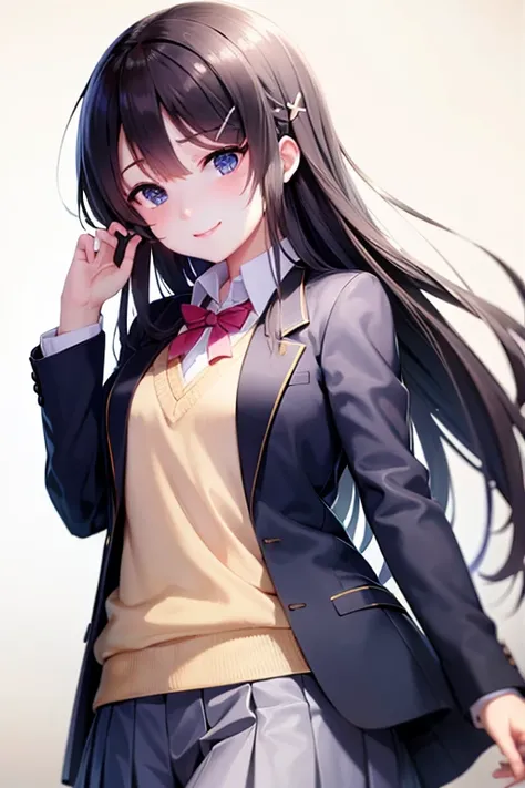 school uniform, jacket, white shirt,<lora:mayijiang-10:0.9>,mayijiang,light smile,best quality