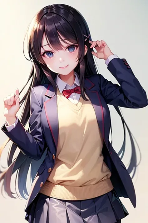 school uniform, jacket, white shirt,<lora:mayijiang-10:0.9>,mayijiang,light smile,best quality