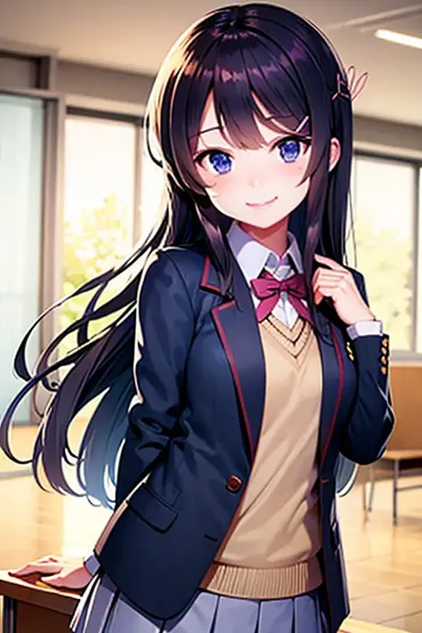 school uniform, jacket, white shirt,<lora:mayijiang-10:0.9>,mayijiang,light smile,best quality