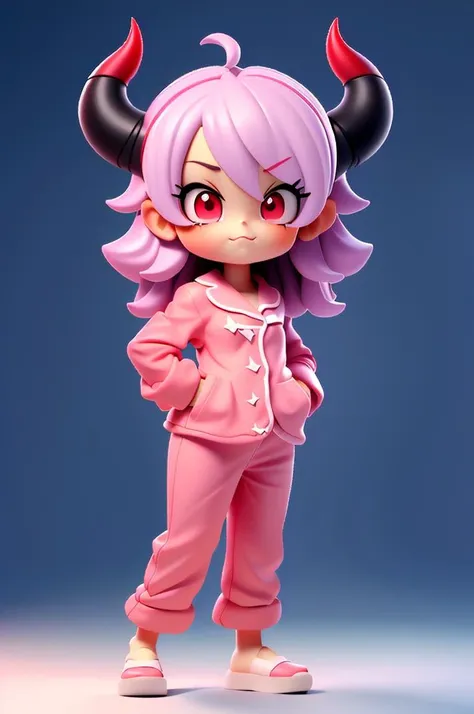 (best quality, masterpiece, hires), <lora:Arco_-_Marco_and_the_Galaxy_Dragon:0.8>, arco, lilac hair, horns, red eyes, dip dye, ascot, ((toon)), pajamas, bending pose, 3d