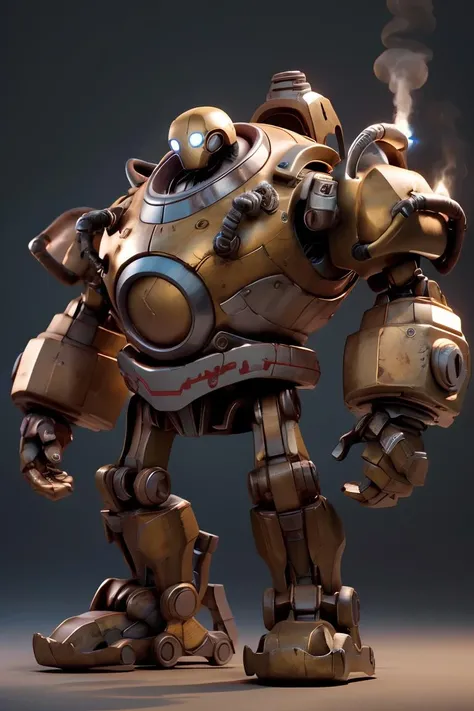 cowboy shot,realistic,best quality,masterpiece,realistic,<lora:more_details:0.3>,blitzcrank,robot,mecha armor,mecha,solo,looking at viewer,upper body,cowboy shot,industrial,machinery,<lora:BlitzcrankV2:0.8>,<lora:Alex:0.2>,