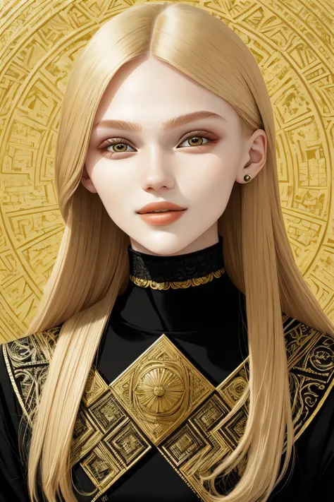 (constructivist design, geometric, bold, Russian art, highly detailed:1.15), mosaic style portrait of <lora:sd15_VasilinaKireenko_locon_24_v1-000012:1> VasilinaKireenko blonde hair smile, face, eyes, sun symbols