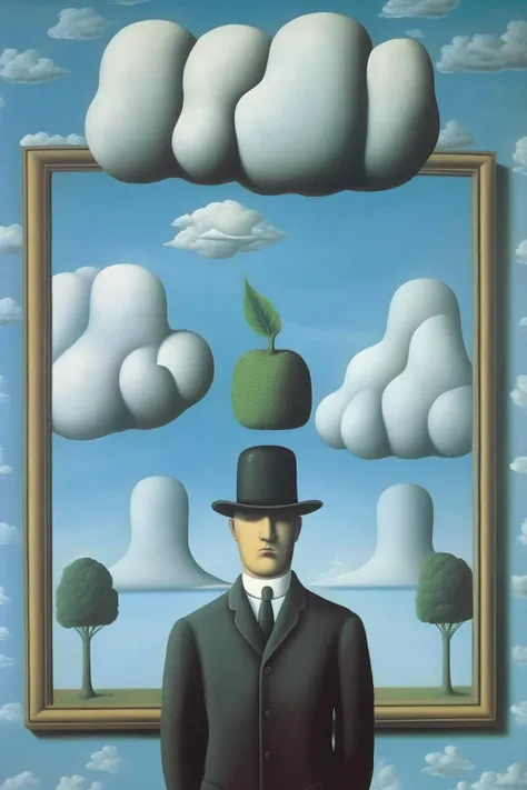 <lora:Rene Magritte Style:1>Rene Magritte Style - Rene Magritte painting surrealist style