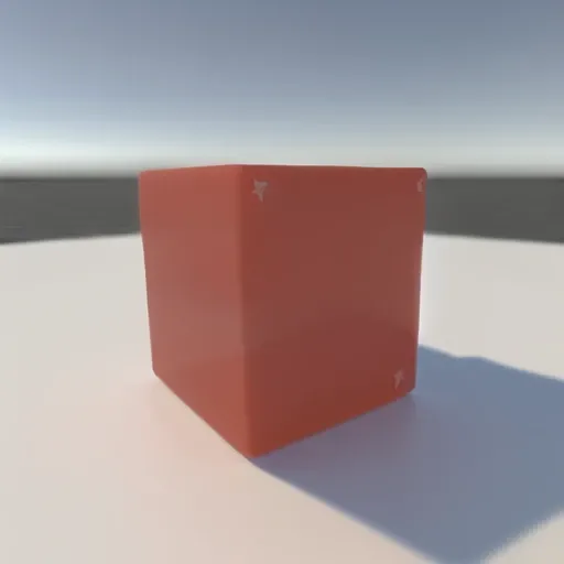 test cube in an empty scene <lora:unity_last:1>