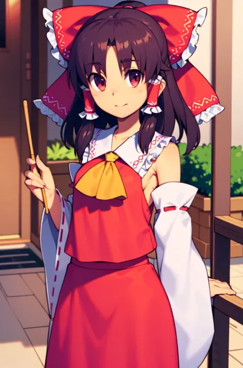 masterpiece, best_quality, 1girl, solo, hakurei reimu, <lora:metata_v1:0.8>