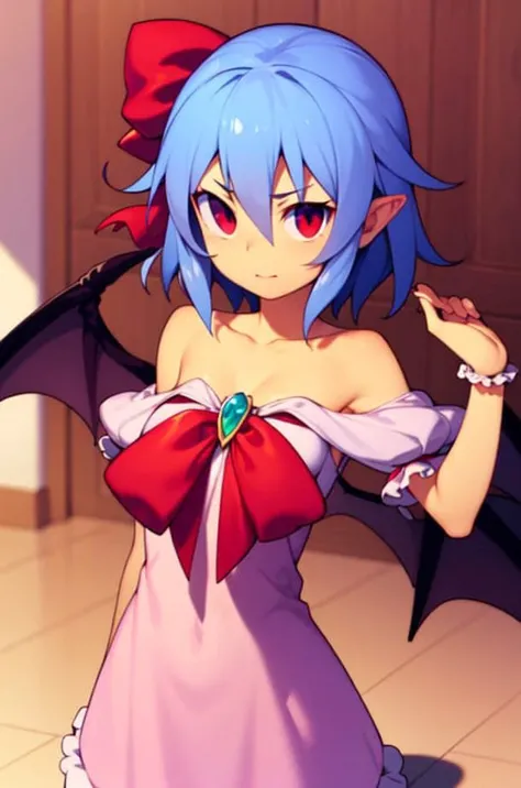 masterpiece, best_quality, 1girl, solo, remilia scarlet, <lora:metata_v1:0.8>