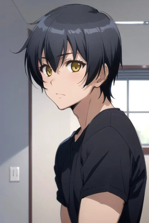 masterpiece, best quality, sketch, 1boy, solo, male focus, looking at viewer, upper body, depth of field, , , <lora:ryousuke_kaga:0.68>, ryousuke_kaga, black hair, yellow eyes, crewneck, , , 12k resolution