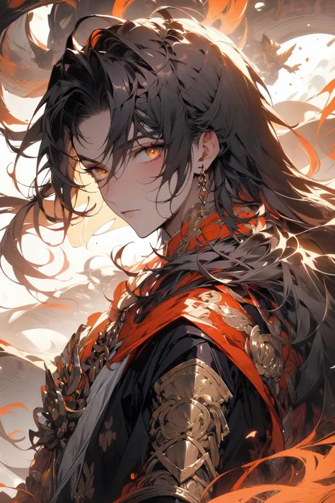 , (masterpiece:1.2), best quality,PIXIV,midjourney portrait,
1boy, long hair, male focus, solo, clenched hands, wind, yellow eyes, multicolored hair, very long hair, shoulder armor, closed mouth, brown hair, looking at viewer, standing, floating hair
<lora:midjourney portrait_20230625143136:0.9>