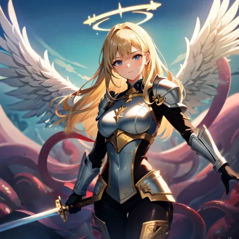 Hand holding sword, sword, holy sword
