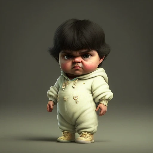 cbzbb , Pablo escobar ,charachter ,cute, little, beautiful, devian art, trending artstation, digital art, detailed, cute, realistic, humanoide, character, tiny,cinematic sho ,cinematic lights,pablo escobar,looks happy