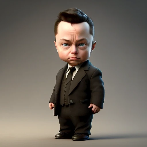 cbzbb , elon musk ,charachter ,cute, little, beautiful, devian art, trending artstation, digital art, detailed, cute, realistic, humanoide, character, tiny,cinematic sho ,cinematic lights,elon musk,looks happy