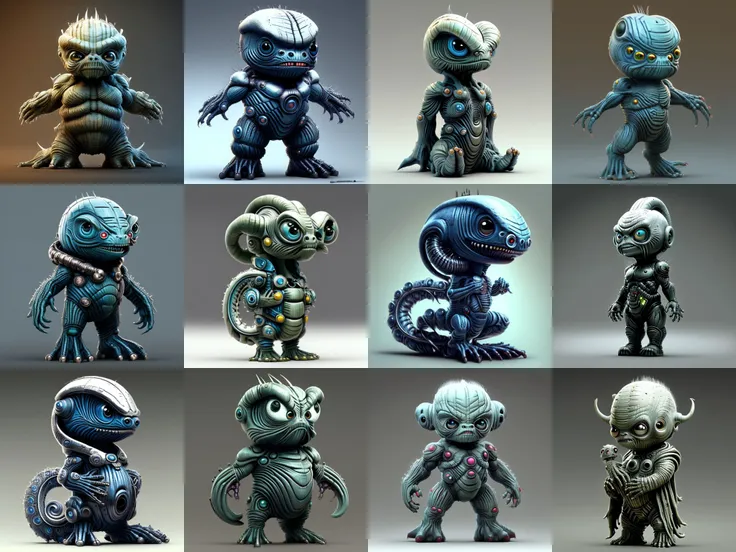 HR giger Creature ,cbzbb, detailed, detailed eye, super cute