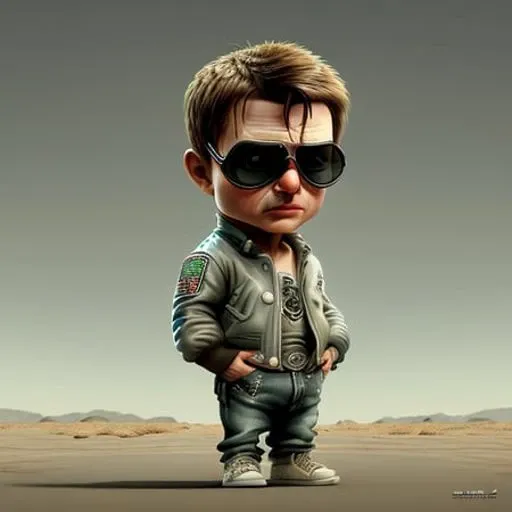 cbzbb , ((tom cruise)) ,charachter ,cute, little, beautiful, devian art, trending artstation, digital art, detailed, cute, realistic, humanoide, character, tiny,cinematic sho ,cinematic lights,((tom cruise)), (tom cruise from top gun)