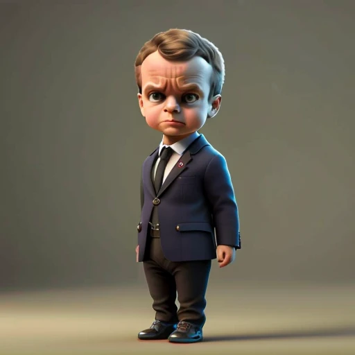 cbzbb , emmanuel macron ,charachter ,cute, little, beautiful, devian art, trending artstation, digital art, detailed, cute, realistic, humanoide, character, tiny,cinematic sho ,cinematic lights,emmanuel macron,looks happy