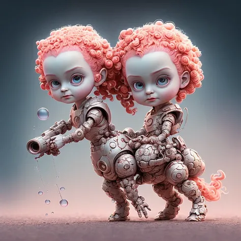 Digital art by Ray Caesar and Hannah Hch and Yohji Yamamoto, of a beautiful young woman in an action pose, pink hair, smile, centered in frame, wide shot, perky breasts, mask, pop surrealism, neo-dada, spectacular, spectacle, psychedelic, forced perspective, feminist art, empowering, masterpiece, private collection, curated collection, ((rose ivy)), behance, 3d render, cracked clay, gothic, bright colors, oversaturated, depth, spirals, fibonacci sequences, ((shells)), wings, muppet show, butterflies, flowers, gears, tunnels, surreal environment, fractals geometry, game assets, city scene, modern makeup, long eyelashes, ((rain drops)), chiffon dress, bracelets, punk rock, ((subversive art)), dirty, grime, dingey, mid cut jeans, specular highlights, reflections, ambient occlusion render, detailed, Marching squares, ((iso lines)), armature, detailed, elaborate, complex, desert, mountains, carriages, tiny robots, peanuts, cans, cars, stormy sky, moonlight, cats, dogs, muppets, (cloudport:0.7)
