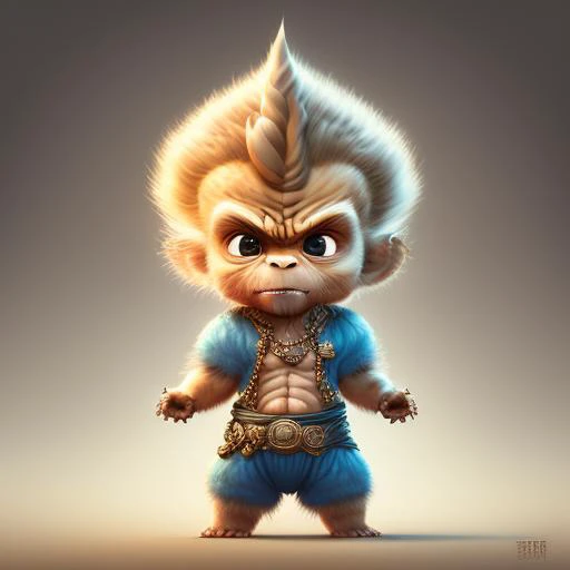 cbzbb ,Sun WuKong ,charachter ,cute, little, beautiful, devian art, trending artstation, digital art, detailed, cute, realistic, humanoide, character, tiny,cinematic sho ,cinematic lights,joe biden,looks disgust