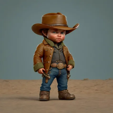 cbzbb , (Arthur Morgan:1.1) ,cowboy, cowboy`s hat, character ,cute, little, beautiful, devian art, trending artstation, digital art, detailed, cute, realistic, humanoide, character, tiny,cinematic,cinematic lights, 4k, detailed