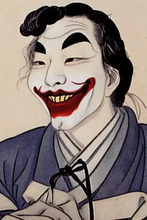 The Joker, shinyunbok style <lora:shinyunbokLora_v10:0.7>