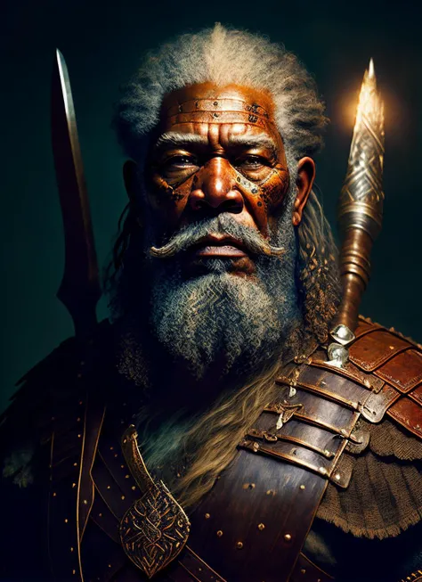 A stunning intricate full color portrait of (35 years old sks person:1) as (viking warrior woman), (barbarian), epic character composition, by ilya kuvshinov, alessio albi, nina masic, sharp focus, natural lighting, subsurface scattering, f2, 35mm, film grain, <lora:locon_morgan_v1_from_v1_64_32:1.3>
