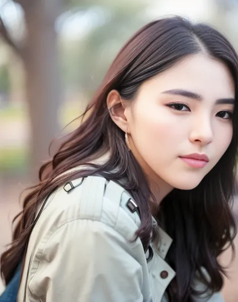 a hansohee sitting on a bench in the park, night lights, city lights, moonlight, night<lora:hanSoHee_v10:1>, 4k, Fujifilm XT3, 8k, max result, photographed on a Kodak, Award-winning photograph, (ultra realistic:1.5), (best quality:1.5), photorealistic, detailed skin texture, masterpiece, (photorealistic:1.4), Raw Photo, perfect shading, realism, photography,detailed face texture, detailed lip texture, detail ear, detail eye, depth of field,