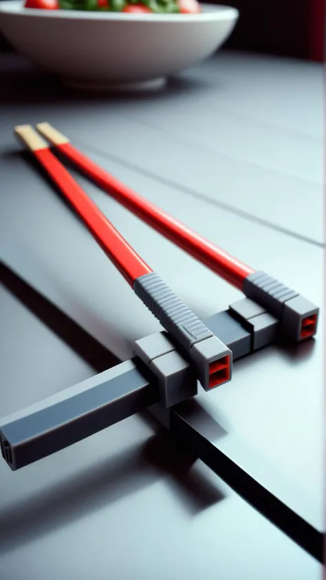 <lora:NESStyleXL:1>NESStyleChopstick, NES-inspired, gray plastic, red plastic, 24mm, (analog, cinematic, film grain:1.3), Bokeh DOF, (Masterpiece:1.3) (best quality:1.2) (high quality:1.1)