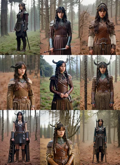 A stunning intricate full color portrait of Jenna Ortega as (viking warrior woman), (barbarian)
epic character composition,
by ilya kuvshinov, alessio albi, nina masic,
sharp focus, natural lighting, subsurface scattering, f2, 35mm, film grain