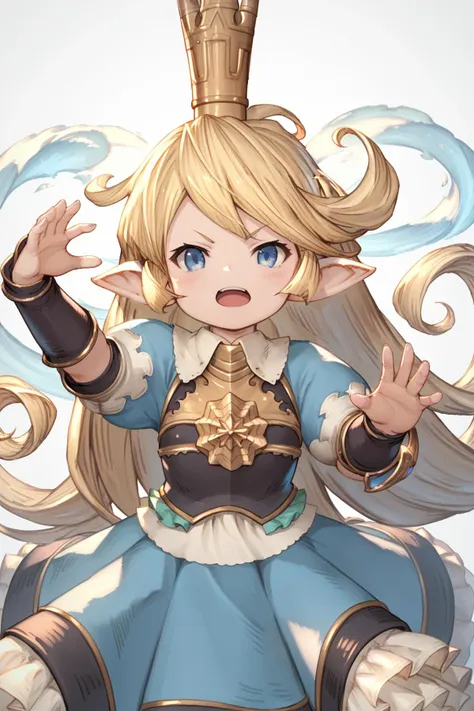 zPDXL, 1girl , <lora:Character_Charlotta_Granblue_Fantasy:1>, charlotta, granblue fantasy, dwarf,meadow background, dynamic pose, crown, blonde hair, blue eyes, pointy ears, solo female