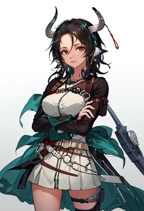 (safe:1.10), best quality, masterpiece, highres, solo, (wind_chimes_arknights:1.10), crossed arms, cowboy shot, looking at viewer, 25 <lora:wind_chimes_arknights:0.80>