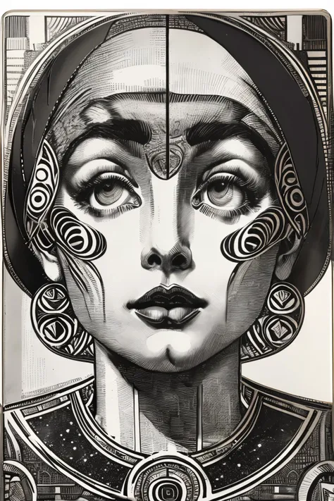 masterpiece,best quality,<lora:tbh150-:0.7>,illustration,style of Piero Fornasetti tile patten