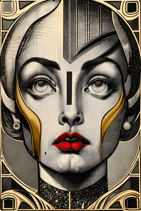 masterpiece,best quality,<lora:tbh150-:0.7>,illustration,style of Piero Fornasetti tile patten