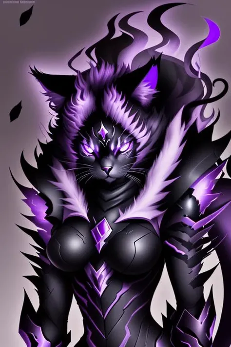 shadowrealmstyle <lora:shadowrealm_model-000008:0.65> shadow soldier cat , half body