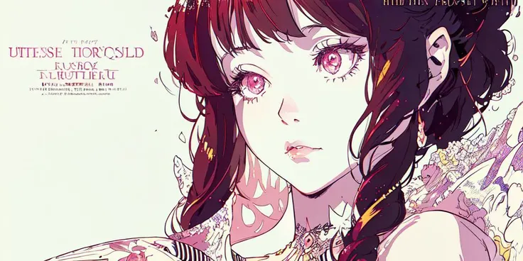 (((best quality))), (((ultra detailed))), (((masterpiece))), illustration,over, cover_page, letterboxed, 1girl,multi-tied hair, Looking away,facing away, ((Detailed text)),figure,Cute figure,solo focus,ultra-detailed,(masterpiece:1.4),best quality,ultra high res,Magazine cover-style illustration ,She has a confident expression The overall style should be modern and trendy, with a focus on fashion and fantasy,(english_text),detailed background,Double exposure,line,vertical stripes, <lora:graphicDesign20_v10:0.9>
