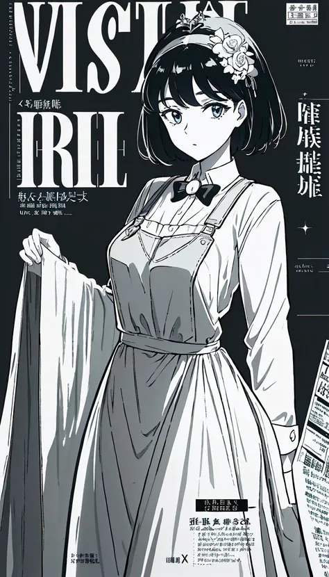 (((best quality))), (((ultra detailed))), (((masterpiece))), illustration,over, cover_page, letterboxed, 1girl,multi-tied hair, looking_at_viewer, ((Detailed text)),figure,Cute figure,solo focus,ultra-detailed,(masterpiece:1.4),best quality,ultra high res,Magazine cover-style illustration ,She has a confident expression The overall style should be modern and trendy, with a focus on fashion and fantasy,(english_text),detailed background,Double exposure,line