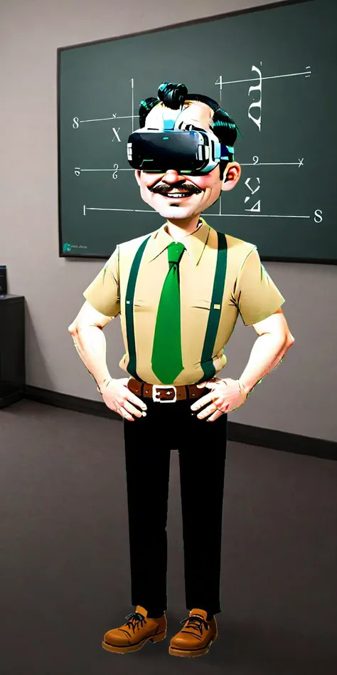 <lora:BillMatheson:.8> A BillMatheson man venturing into a virtual reality game to solve a series of math-based puzzles