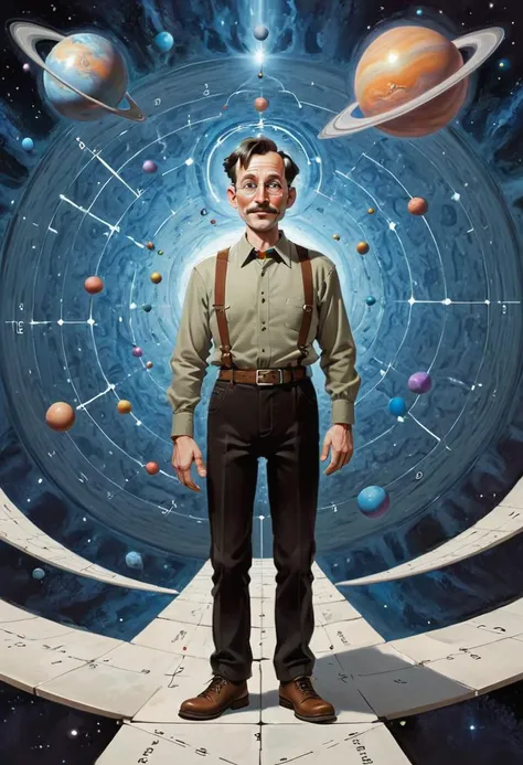 <lora:BillMatheson:.5> A BillMatheson man traversing parallel universes to collect unique mathematical insights