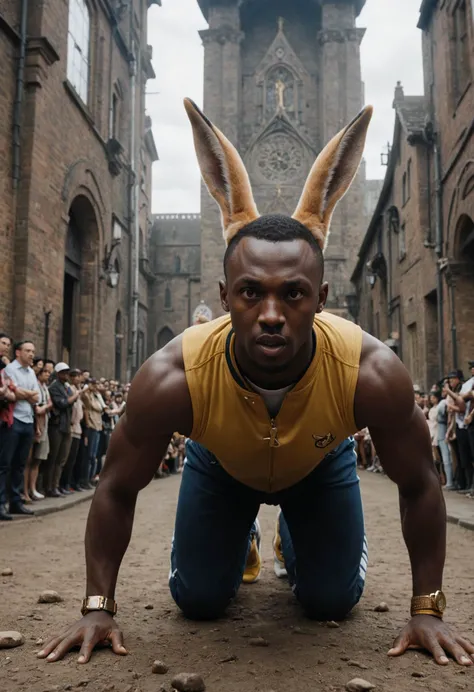 (worm's eye view :1.1), usain bolt in a (Jojo Rabbit (2019) film scene:1.1),intimate,beautiful and aesthetic,hyper-realistic,golden ratio,dynamic angle,(beautiful and aesthetic),intricate,film photo,((jaw-dropping)),sharp focus,intricate detail,cinestill 800 film,aperture f/7, <lora:RMSDXL_Creative:1.5>, <lora:RMSDXL_Enhance:1>, <cdt:col1=0.3;col2=0;col3=0.5;d1=0.9;d2=0.9;con1=0.9;bri=0;sat=0.5;comment=modern nikon>