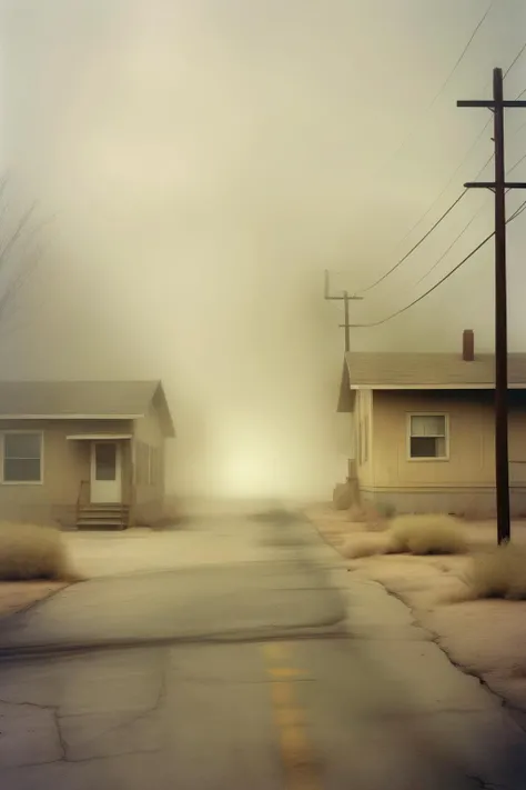 <lora:Todd Hido Style:1>Todd Hido Style - abstract art of californian ghost town in the style of todd hido