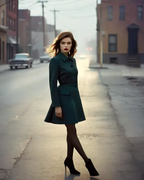 breathtaking <lora:Todd Hido Style:1>Todd Hido Style - Will Cotton's girl model. Dramatic portrait in a street. Modern clothes In color. Spotlight. photo taken . award-winning, professional, highly detailed