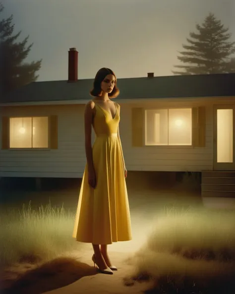 breathtaking <lora:Todd Hido Style:1>Todd Hido Style - Liminal space. Evening light. 28mm lens, dramatic lighting. Realistic skin. Full length figures. 2023. By Todd Hido and Wes Anderson and Alex Webb and Bo Bartlett and Sally Mann. Mixed race. . award-winning, professional, highly detailed
