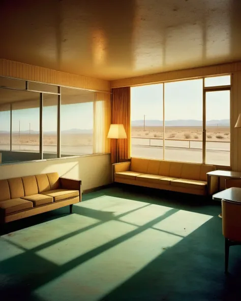breathtaking <lora:Todd Hido Style:1>Todd Hido Style - 1970s motel interior photograph . award-winning, professional, highly detailed