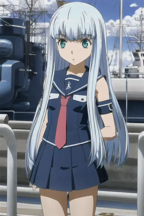 <lora:Iona_Aoki:0.9>,masterpiece, detailed, best quality, 1girl, absurdres, highres, best quality,standing on the deck of a ship