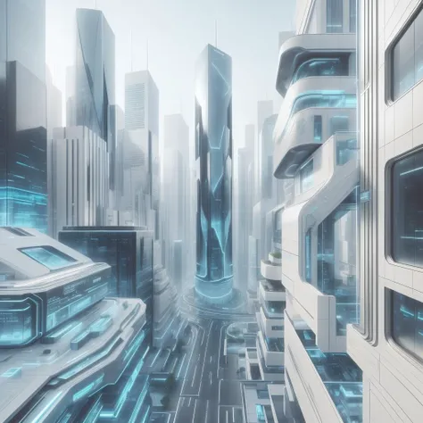 <lora:PurityTech-30:0.85> PurityTech, scifi, text and digits, sterility , white world ,
city, buildings, rooftop view, windows, , walkways,
