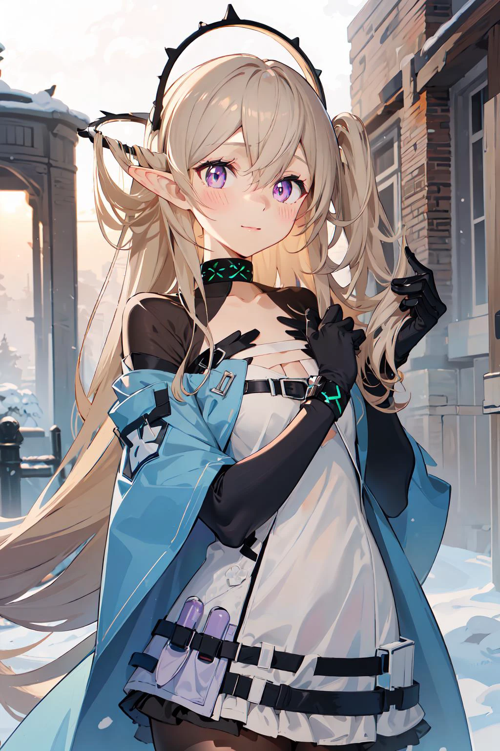 (masterpiece,best quality:1.4),(highres,perfect anatomy:1.2),official wallpaper,pixiv id,
outdoors,rain,fog,window fog,winter,snowing,
1girl,solo,(full body:0.5),silver hair,bronya zaychik,
collarbone,(long hair,bangs,hair between eyes),(bright pupils,detailed pupils,glint),seductive smile,blush,
<lora:é¢å
:1>,shendian,