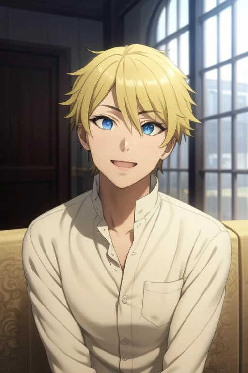 masterpiece, best quality, high quality, 1boy, solo, male focus, looking at viewer, upper body, <lora:escardos_flatt:0.78>, escardos_flatt, blonde hair, <lora:Realism-10:0.30>, Realism