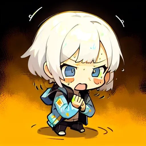 Chibi emote, sweatdrop, <lora:Chibi_emote_party:0.8>