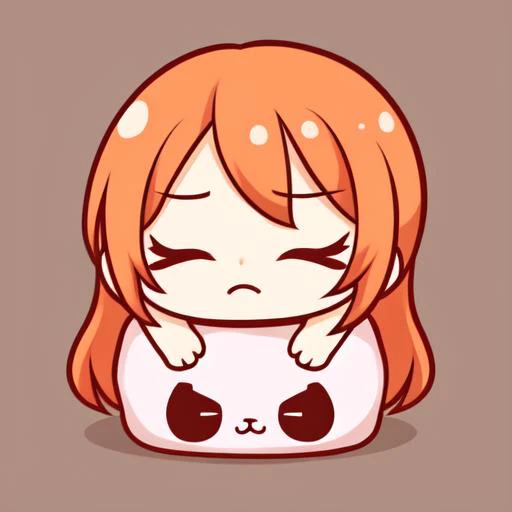 Chibi emote, sleepy, sleeping, tired, <lora:Chibi_emote_party:0.8>