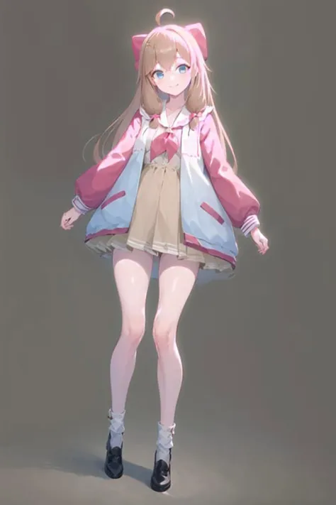 masterpiece, best quality, 1girl, solo, <lora:jiaranV23:1>, jiaran, full body, simple background, white background,